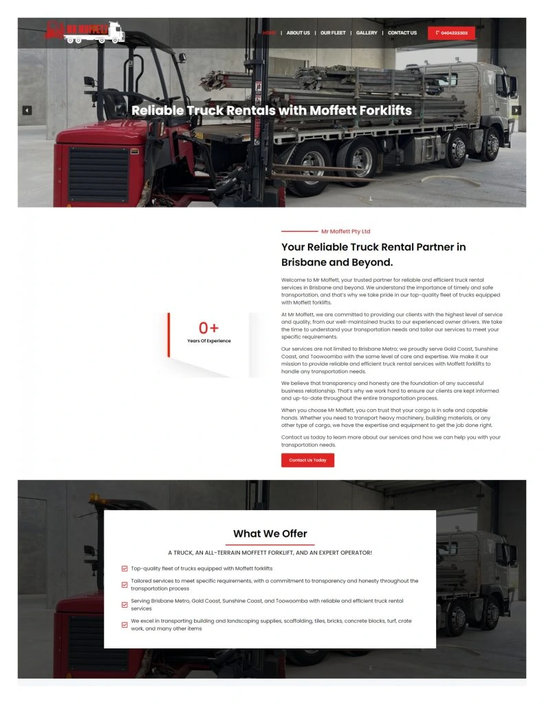 image of Mr moffett homepage